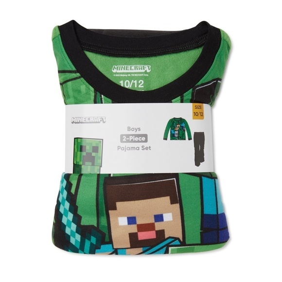 MINECRAFT Boys Long Sleeve Pajama set - Picture 2 of 4
